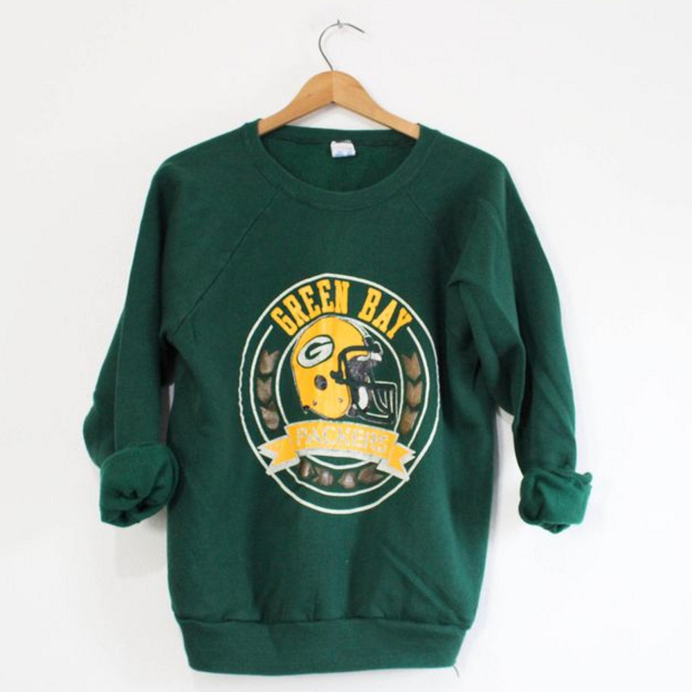 Vintage 80s Champion Green Bay Packers NFL Sweatshirt Mens XL Green